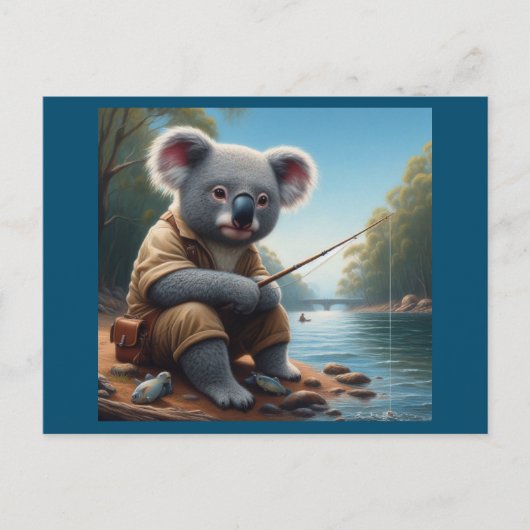 Koala Vist Briefkaart (Voorkant)