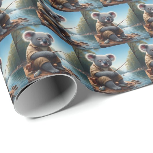 Koala Vist Cadeaupapier (Rol Hoek)
