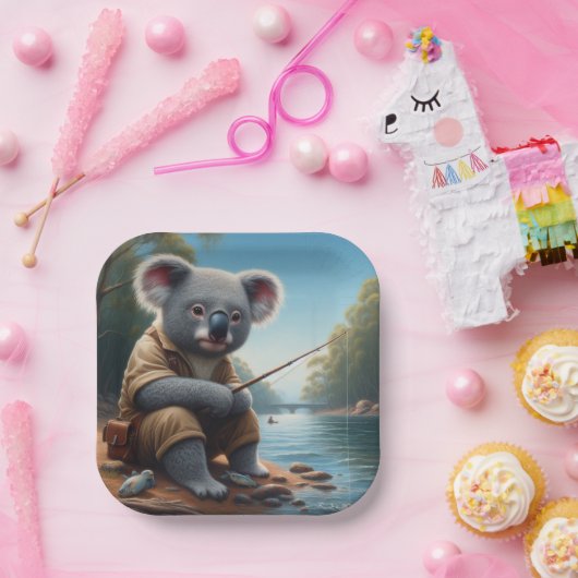Koala Vist Papieren Bordje (Feest)