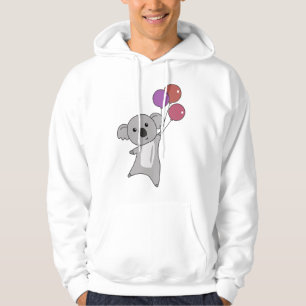 Koala vliegt met ballonnen kinder zoete dieren hoodie