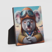 Koala Vliegtuigpiloot Fotoplaat (Voorkant)