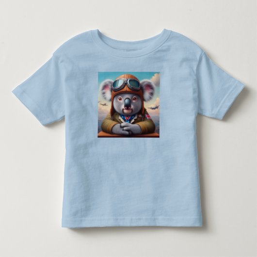 Koala Vliegtuigpiloot Kinder Shirts (Voorkant)