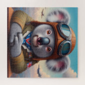 Koala Vliegtuigpiloot Legpuzzel (Horizontaal)