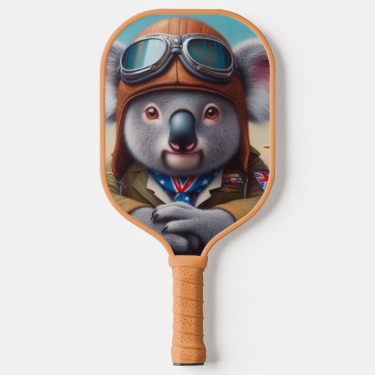 Koala Vliegtuigpiloot Pickleball Paddle (Voorkant)