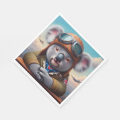 Koala Vliegtuigpiloot Servet (Hoek)