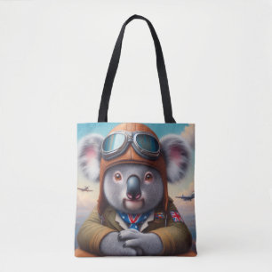 Koala Vliegtuigpiloot Tote Bag