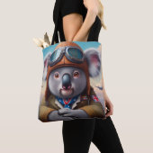 Koala Vliegtuigpiloot Tote Bag (Dichtbij)