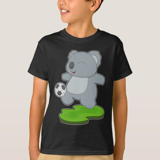 Koala Voetbalspeler Voetbal T-shirt (Voorkant)