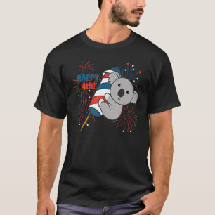 Koala voor de vierde juli vuurwerk Kinder T-shirt