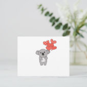 Koala voor Valentijnsdag zoete dieren met Briefkaart (Staand voorkant)
