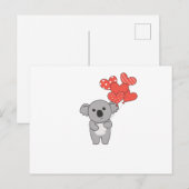 Koala voor Valentijnsdag zoete dieren met Briefkaart (Voorkant / Achterkant)