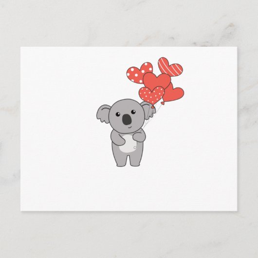Koala voor Valentijnsdag zoete dieren met Briefkaart (Voorkant)