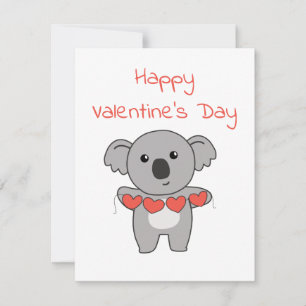 Koala voor Valentijnsdag zoete dieren met Feestdagenkaart