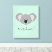 "Koala vriendelijkheid" #AustraliaLove Liefdadighe Canvas Afdruk (Insitu (Houten vloer))