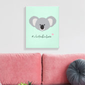 "Koala vriendelijkheid" #AustraliaLove Liefdadighe Canvas Afdruk (Insitu (Woonkamer))