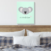 "Koala vriendelijkheid" #AustraliaLove Liefdadighe Canvas Afdruk (Insitu (Slaapkamer))