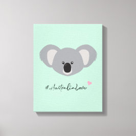 "Koala vriendelijkheid" #AustraliaLove Liefdadighe Canvas Afdruk