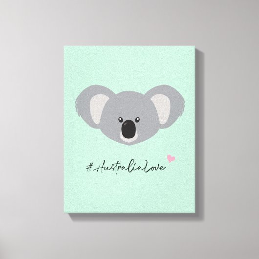 "Koala vriendelijkheid" #AustraliaLove Liefdadighe Canvas Afdruk (Voorkant)