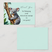 Koala vriendelijkheid dank u kaarten notitiekaartje (Voorkant / Achterkant)