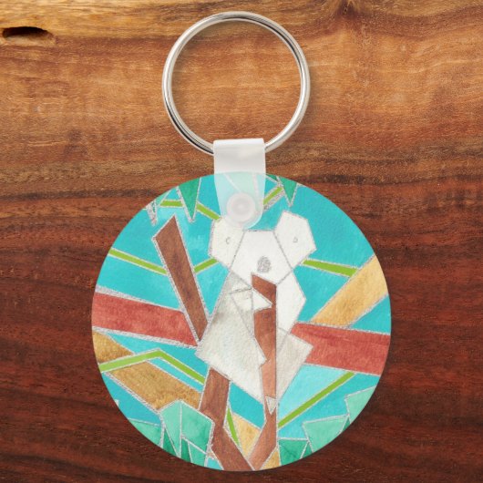 Koala Waterverf Art Sleutelhanger (Voorkant)