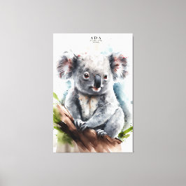 Koala - Waterverf schilderachtige canvas afdrukken