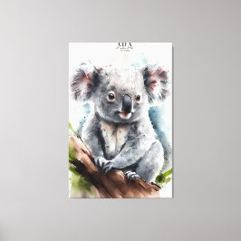 Koala - Waterverf schilderachtige canvas afdrukken