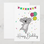 Koala Wensen Gefeliciteerd Koala's Kaart (Voorkant / Achterkant)