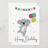 Koala Wensen Gefeliciteerd met je verjaardag Koala Kaart (Voorkant / Achterkant)