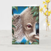 Koala Wenskaart Kaart (Gele Bloem)