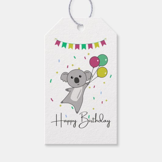 Koala wenst een gelukkige verjaardag voor jullie K Cadeaulabel (Voorkant)