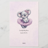 Koala Wie kent Mama Beste Baby shower Game Kaart (Achterkant)
