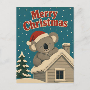 Koala Winter Dak Dier Kerstmis Briefkaart