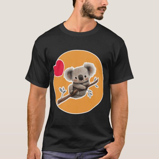 Koala with a stick  t-shirt (Voorkant)