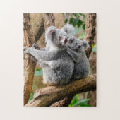 Koala with Baby in a Tree in Australia Legpuzzel (Verticaal)