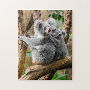 Koala with Baby in a Tree in Australia Legpuzzel