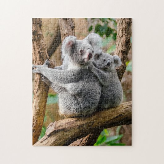 Koala with Baby in a Tree in Australia Legpuzzel (Verticaal)