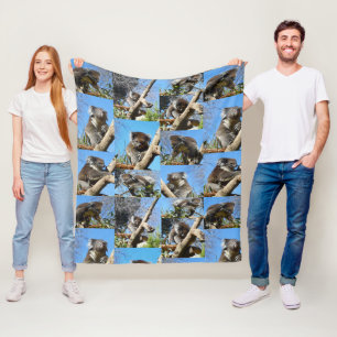 Koala Wonders: een hartverwarmende fotocollage Fleece Deken