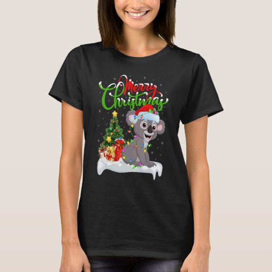 Koala   Xmas Decorations Santa Koala Christmas T-shirt (Voorkant)