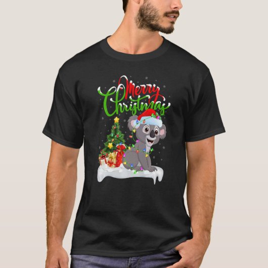 Koala Xmas Decorations Santa Koala Kerstmis T-shirt (Voorkant)