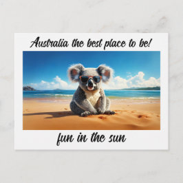 Koala zandstrand Australië de beste plek om te zij Feestdagenkaart