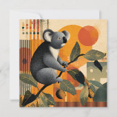 Koala zittend in een boom (Voorkant)