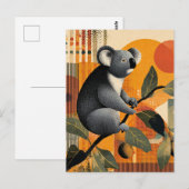 Koala zittend in een boom briefkaart (Voorkant / Achterkant)