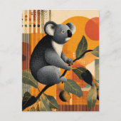 Koala zittend in een boom briefkaart (Voorkant)
