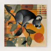 Koala zittend in een boom legpuzzel (Horizontaal)