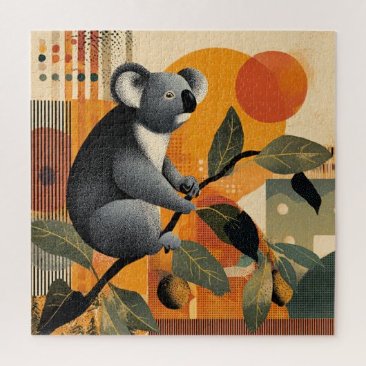 Koala zittend in een boom legpuzzel (Verticaal)