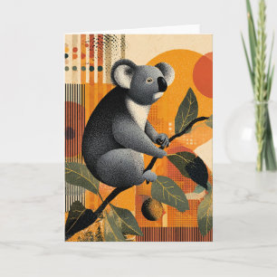 Koala zittend in een boom notitiekaartje