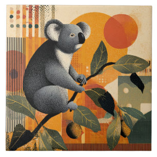 Koala zittend in een boom tegeltje
