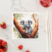 Koala zittend in een eucalyptusboom servet (Insitu)