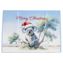 Koala Zittend in een gomboom Vrolijk kerstfeest