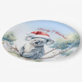 Koala Zittend in een gomboom Vrolijk kerstfeest Papieren Bordje (Gekanteld)